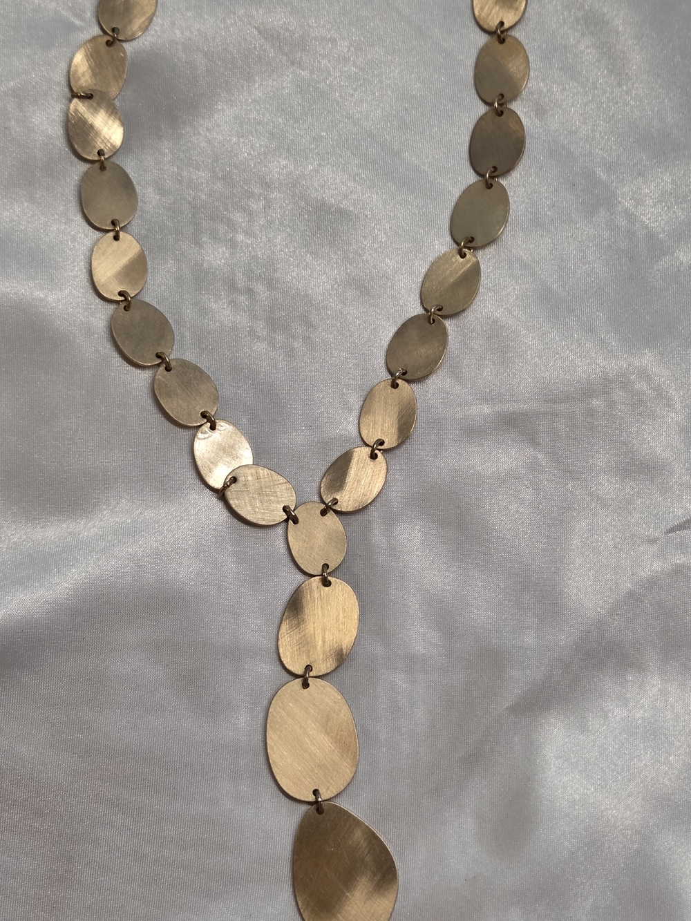 Robert Lee Morris Gold Tone Oval Y-Necklace